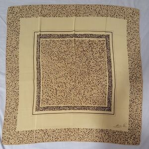 Nina Ricci Cream and Brown Patterned Scarf